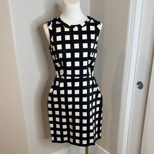 Kate Spade Black and White Grid Mini Dress